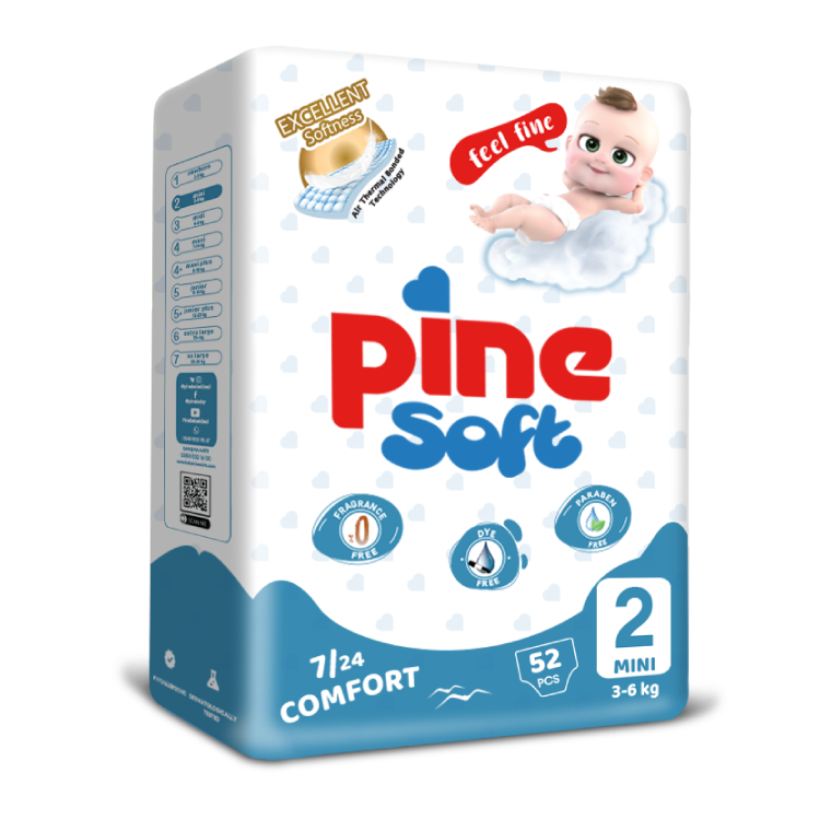 pine-soft-diapers-2mini-52pcs فوط باين سوفت 