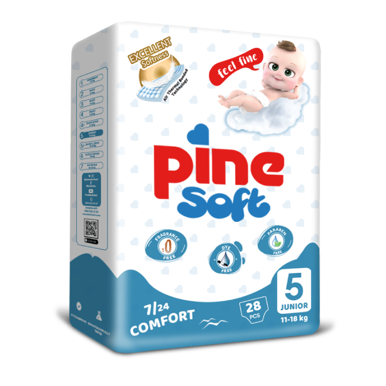 pine-soft-diapers-5junior-28pcs فوط باين سوفت 